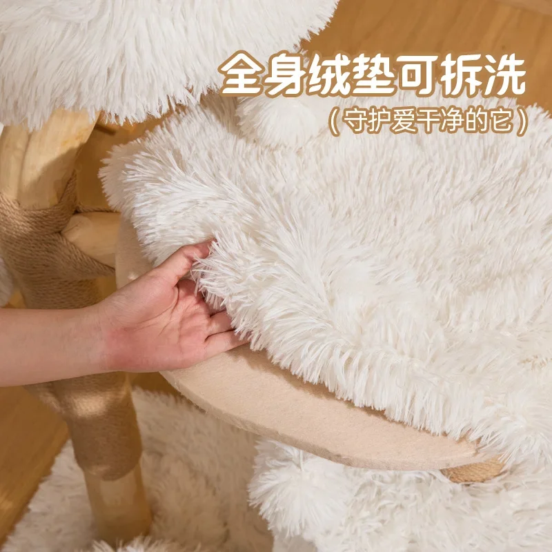 Solid wood cat climbing frame cat nest