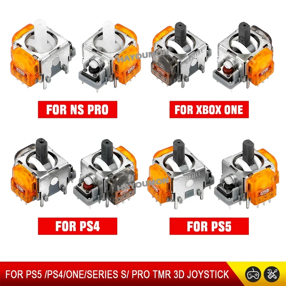 2/10PCS 3D Analog Sensor TMR Effect Joystick Module Gaming For Analog Sensor Controller Thumb Stick For PS5/PS4/Xbox/Switch Pro