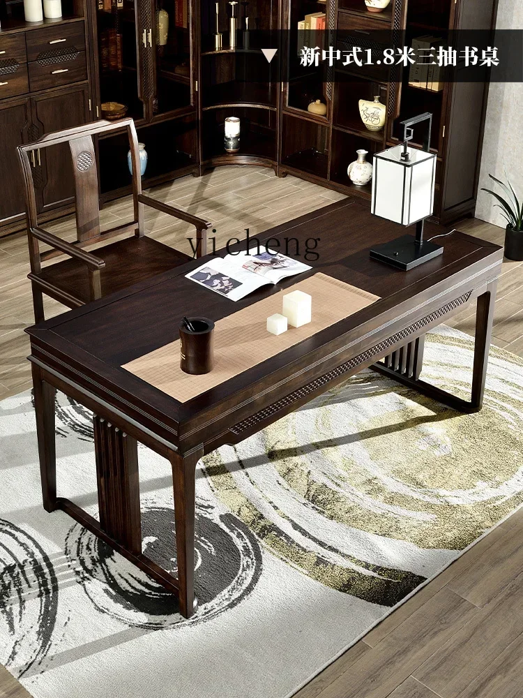New Chinese Desk Solid Wood Painting Table Ebony 1.8 Meters Desk Calligraphy And WritingA13
