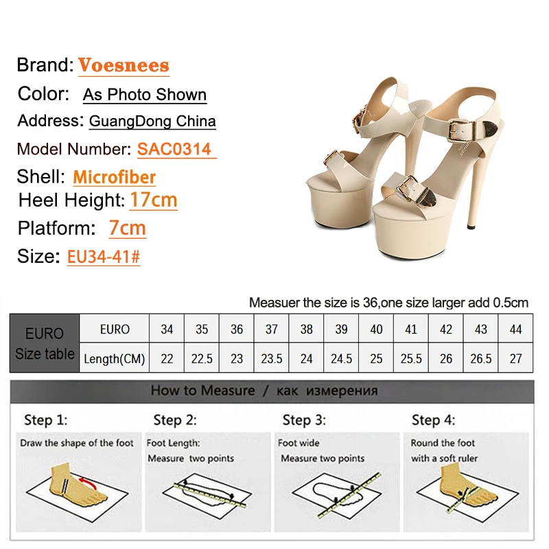 17CM Summer Platform Sandals For Women T-Runway Style High Heels Fashion Buckle Design Stilettos Night Club Pole Dancing Shoes