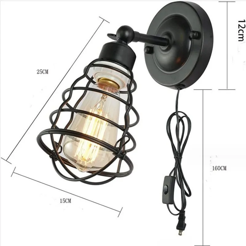 

Bamboo Pastoral Zipper Bedroom Bedside Aisle Background Light Modern New Chinese Cage Flying Saucer Hat Wall Lamps