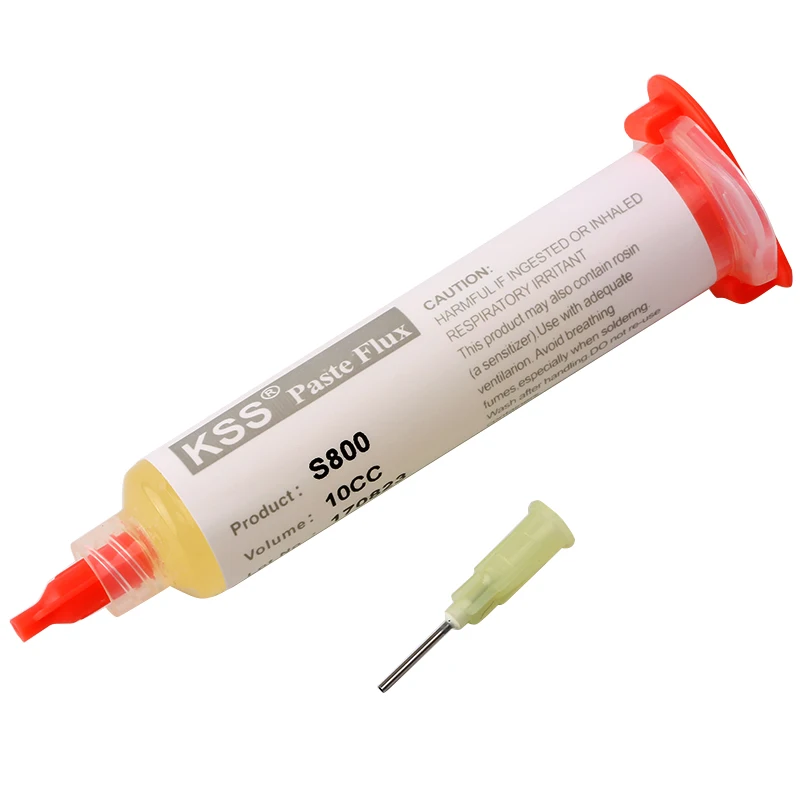2pcs/lot Soldering paste Flux Welding Flux for soldering smd Bga flux Dispensing needle KSS S800 10CC Flex glue Welding Flux