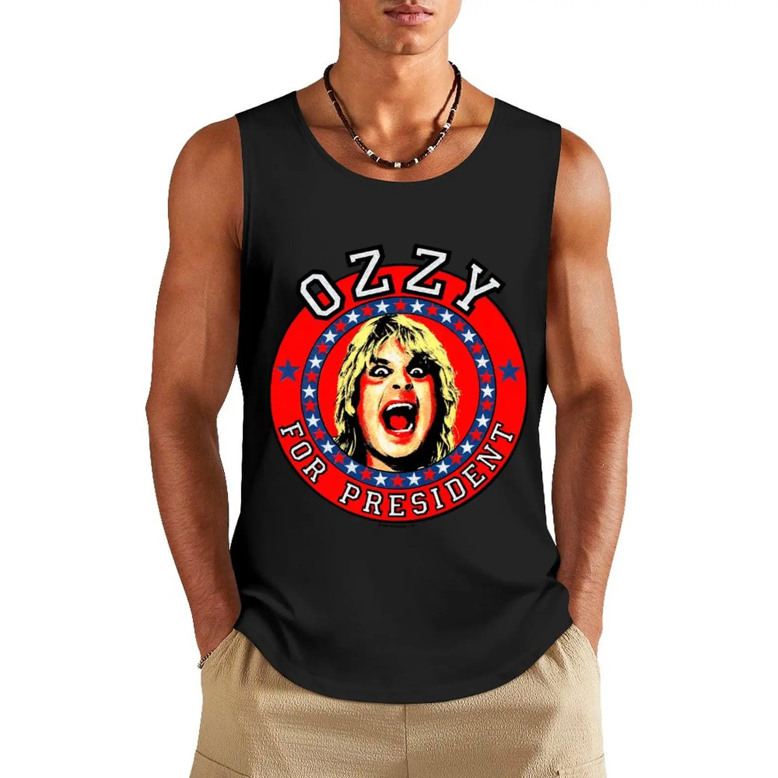 

ozzy for president Tank Top Men's clothes luxury style summer Men's tops