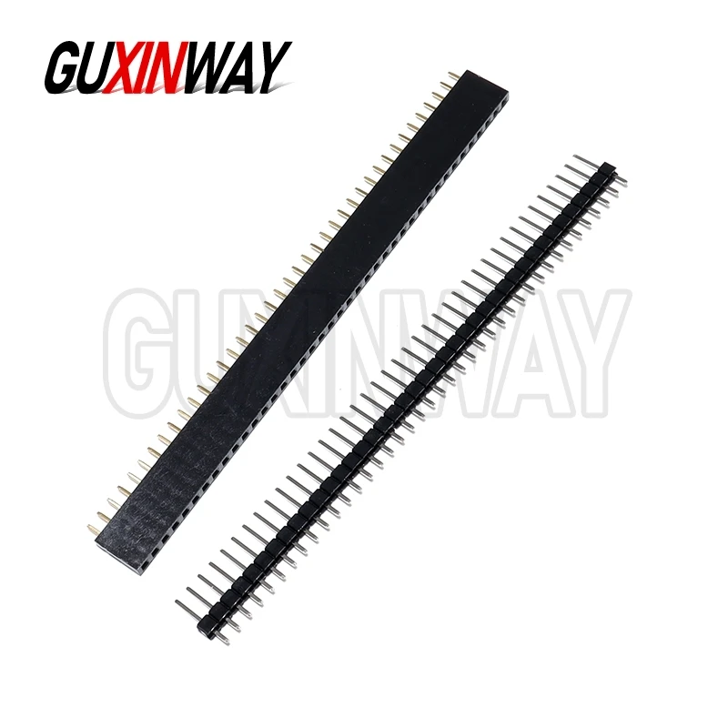 20Pcs 2.54mm 40 Pin 1x40 Single Row Male And Female 2.54 Breakable Pin Header PCB JST Connector Strip for Arduino DIY Kit