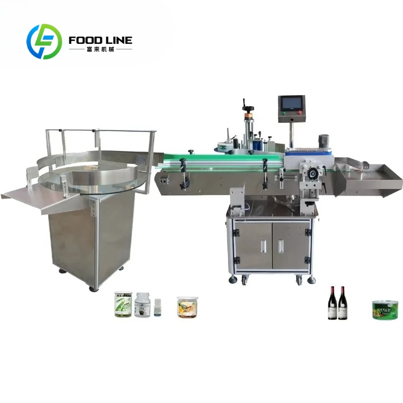 Customized High Precision Automatic Bottle Labeling Machine Stainless Steel Round Jar Sticker Labeler For Production Line