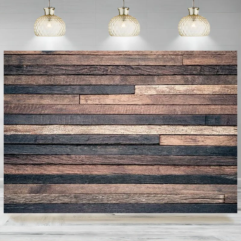 

Dark Wood Photography Backdrop Retro Brown Wooden Photo Background Photo Studio Props Banner