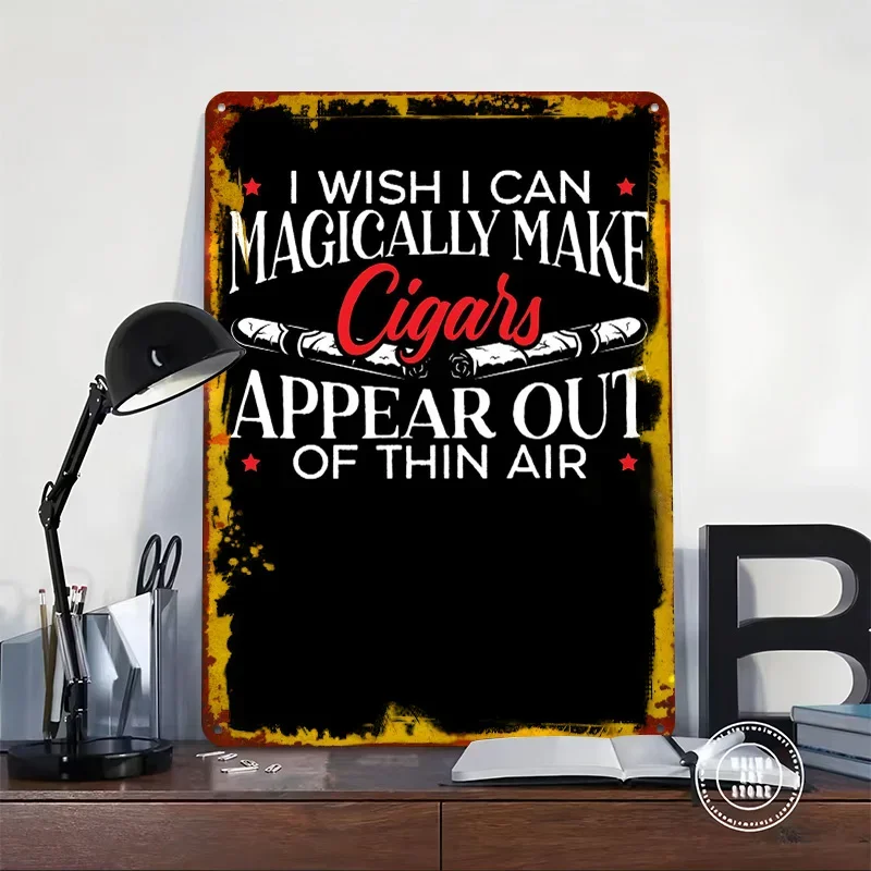 Cigarette Smoker Tinplate Poster Customized Wall Art Vintage Retro Metal Signs for Room Decorations Luxury Home Decor Items Men