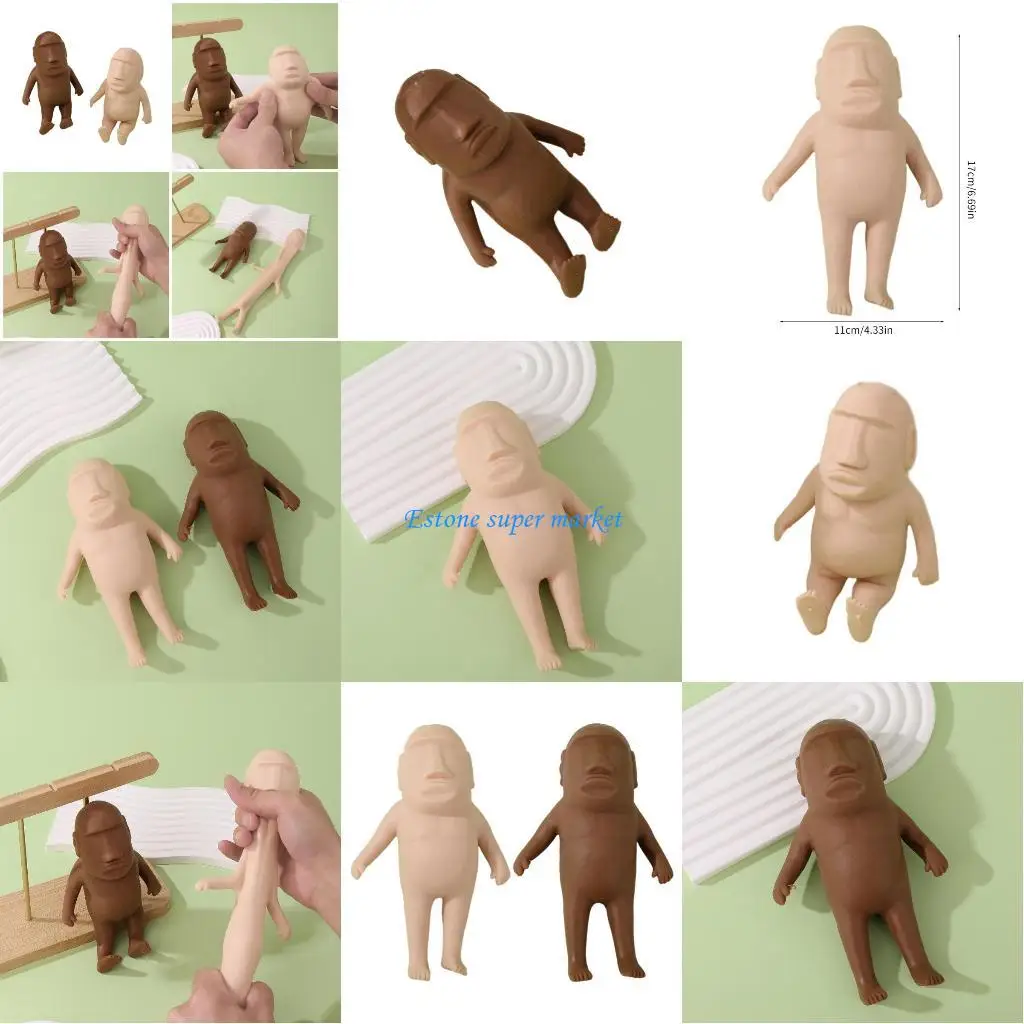 

090B игрушка-сжиматель в форме уродливого человека, формованная игрушка для ручного сжатия, игрушка каменного человека, новинка,