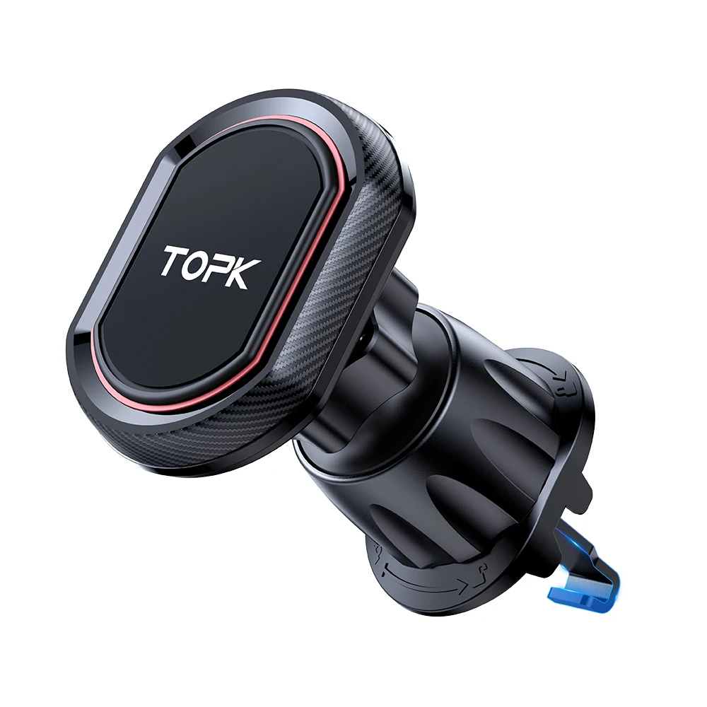 

TOPK D37-G Universal Magnetic Car Phone Holder For Phone Air Vent Hook Mount Cell Stand For iPhone 14 Xiaomi Huawei Samsung