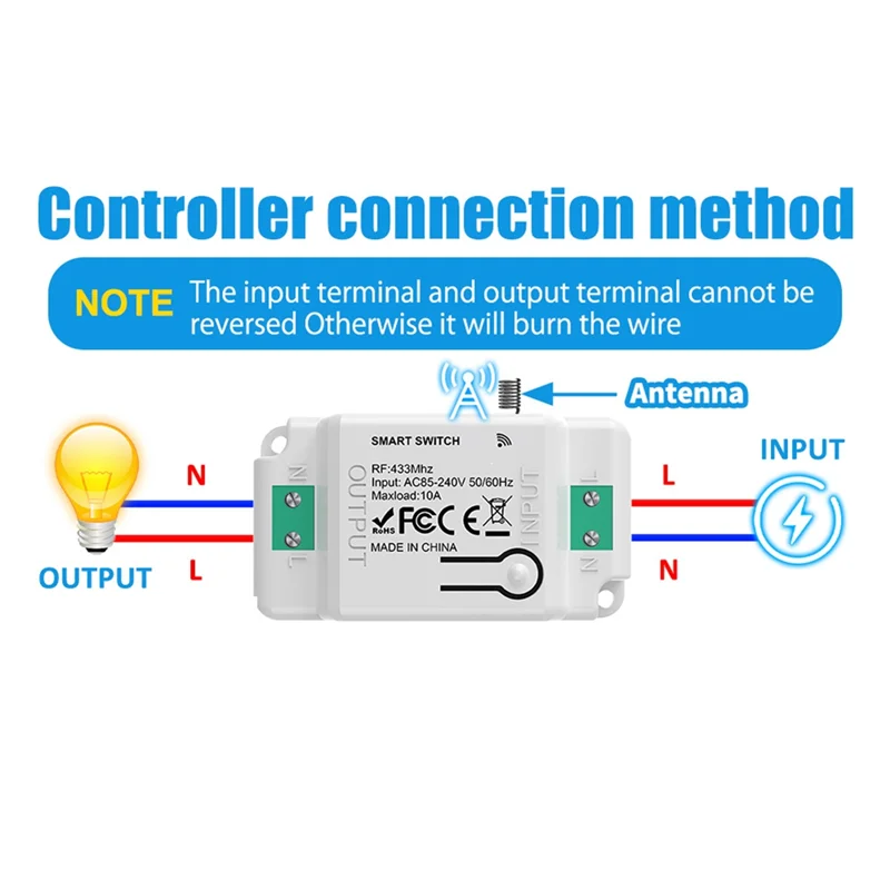 A04G-Wireless Remote Control Switch For External Cross-Border Stair Switch Push Button Switch