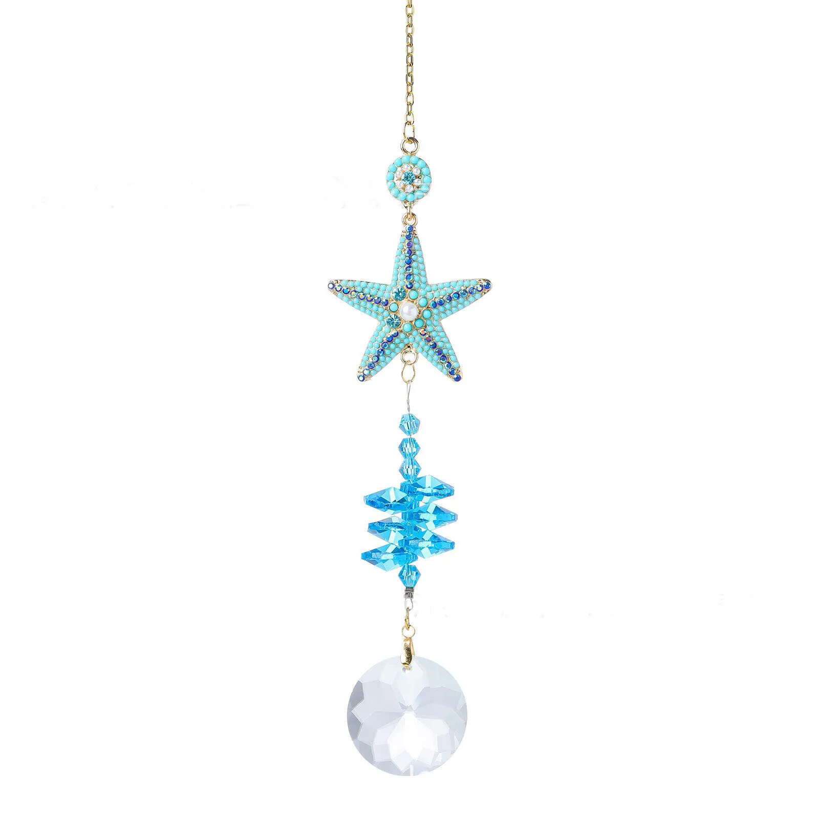1PC Window Crystal Suncatcher Pendant Christmas Snow Sun Catchers Hang Prismas Decoration Garden Catch Sun Glass Prisms Gift