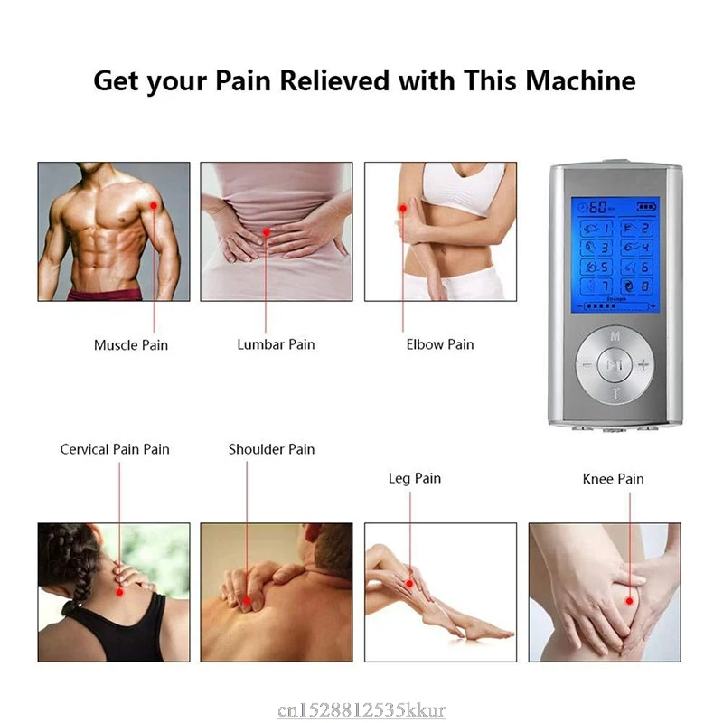 Mini Digital Dual Tens Massager Massager 8 Modes Electrode Pulse Acupuncure Stimulator For Muscle Joint Aches Back Pain Relief