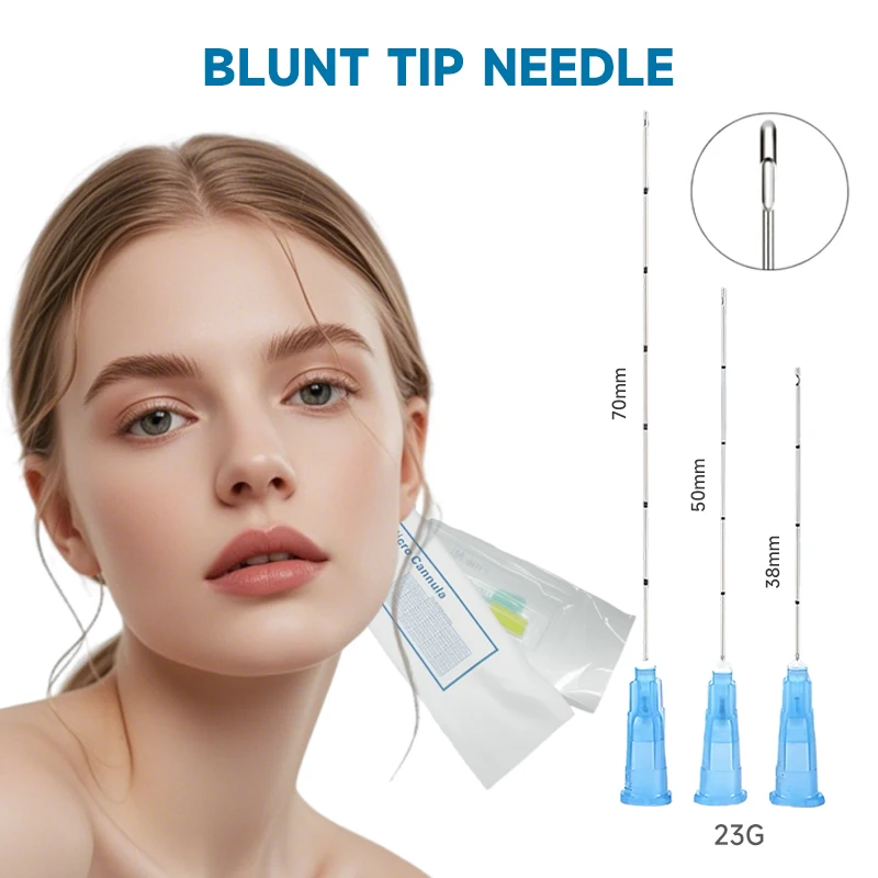 Micro Tip Blunt Cannula for Filler 14G 16G 18G 21G 22G 23G 25G 27G 30G Disposable Sterile Nose/Lip Micro Cannula