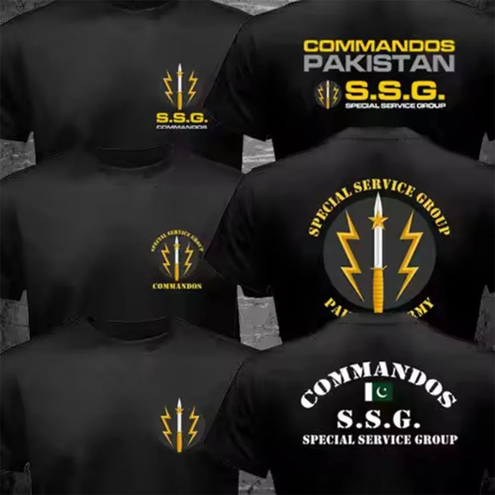 Casual 100% Cotton O-Neck Tee Shirt Fashion Tshirt SSG Commandos Pakistan Special Forces Service Group Army Military T-shirt