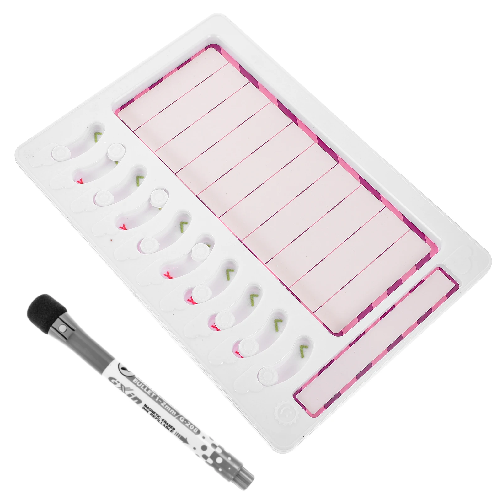 

Magnetic Children Chore Chart Kids Planner Pink Erasable Self Discipline Task Tracker Home School Accessories Students Memo