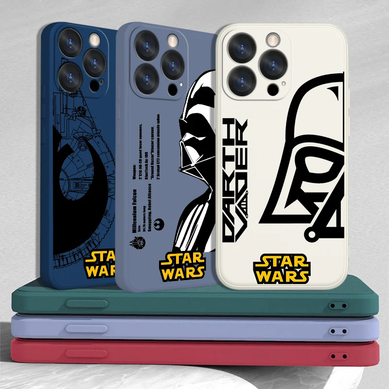 Star Wars Darth Vader Superhero Case For Apple iPhone 14 13 12 Mini 11 Pro XS MAX XR X 8 7 6S SE Plus Liquid Rope Phone Cover