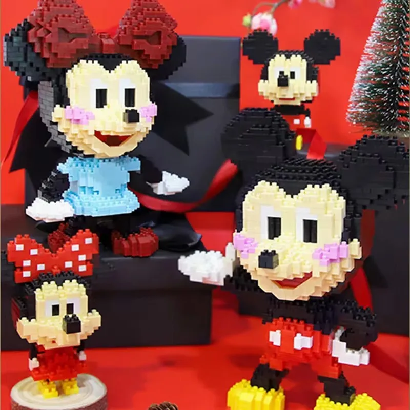 Mickey Mini Mouse Children\'S Puzzle Assembly Toy Miniature Small Particle Building Blocks Birthday Gift Home Decoration