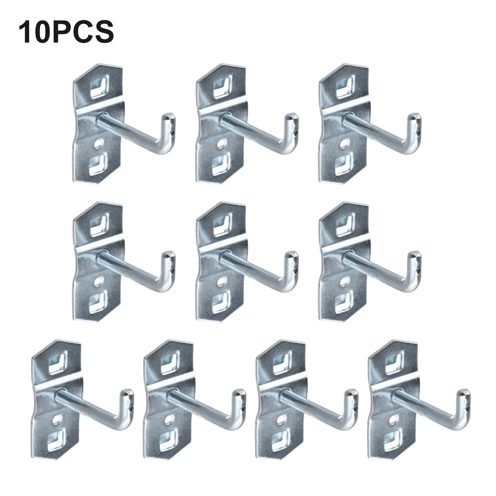 10 Pieces 50mm Hook End Slanted Perforated Wall Hooks For Tool Wall Pegboard Hook Display Rack Accessories