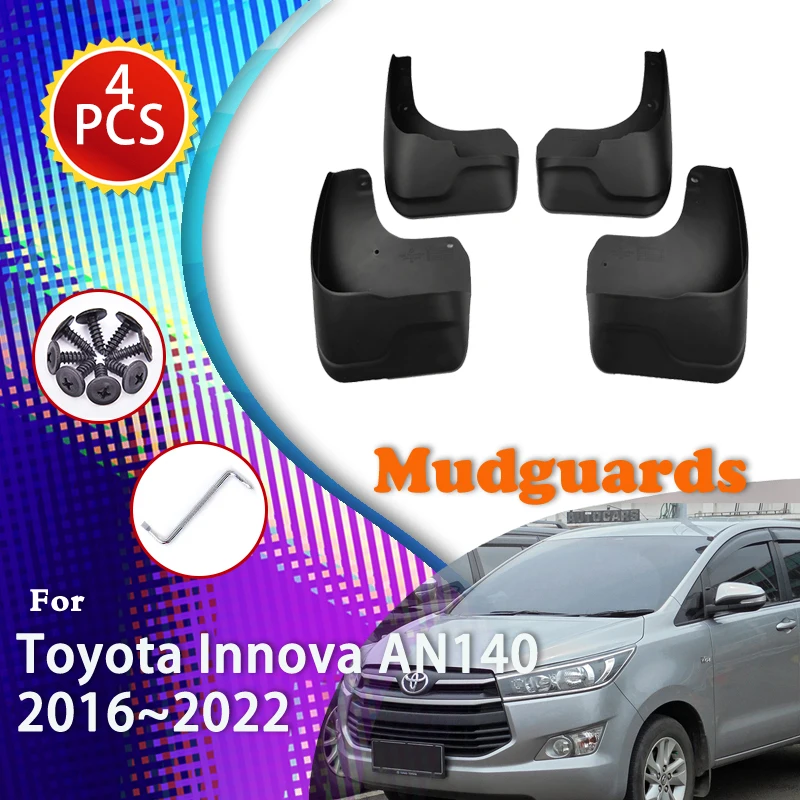 Car Front And Rear Fender For Toyota Innova AN140 2017 2020 2016~2022 Splash Guard Wheels Mud Flap Mudguard Car Auto Accessories