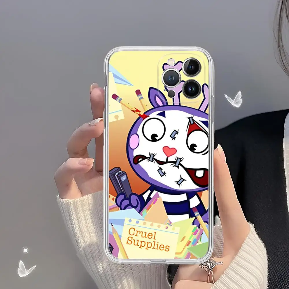 Happy Tree Friends Handy hülle für iPhone 15 14 13 12 Mini 11 Pro xs max x xr se 6 7 8 plus weiche Silikon hülle