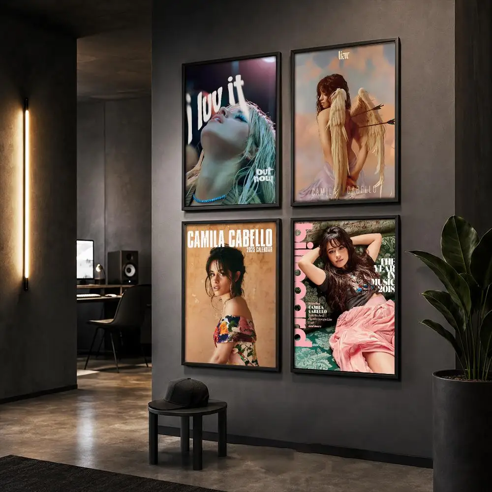 American Singer C-Camila C-Cabello Poster Wall Art Print Sticker for Bedroom Living Room Dorm Office Modern Home Decor