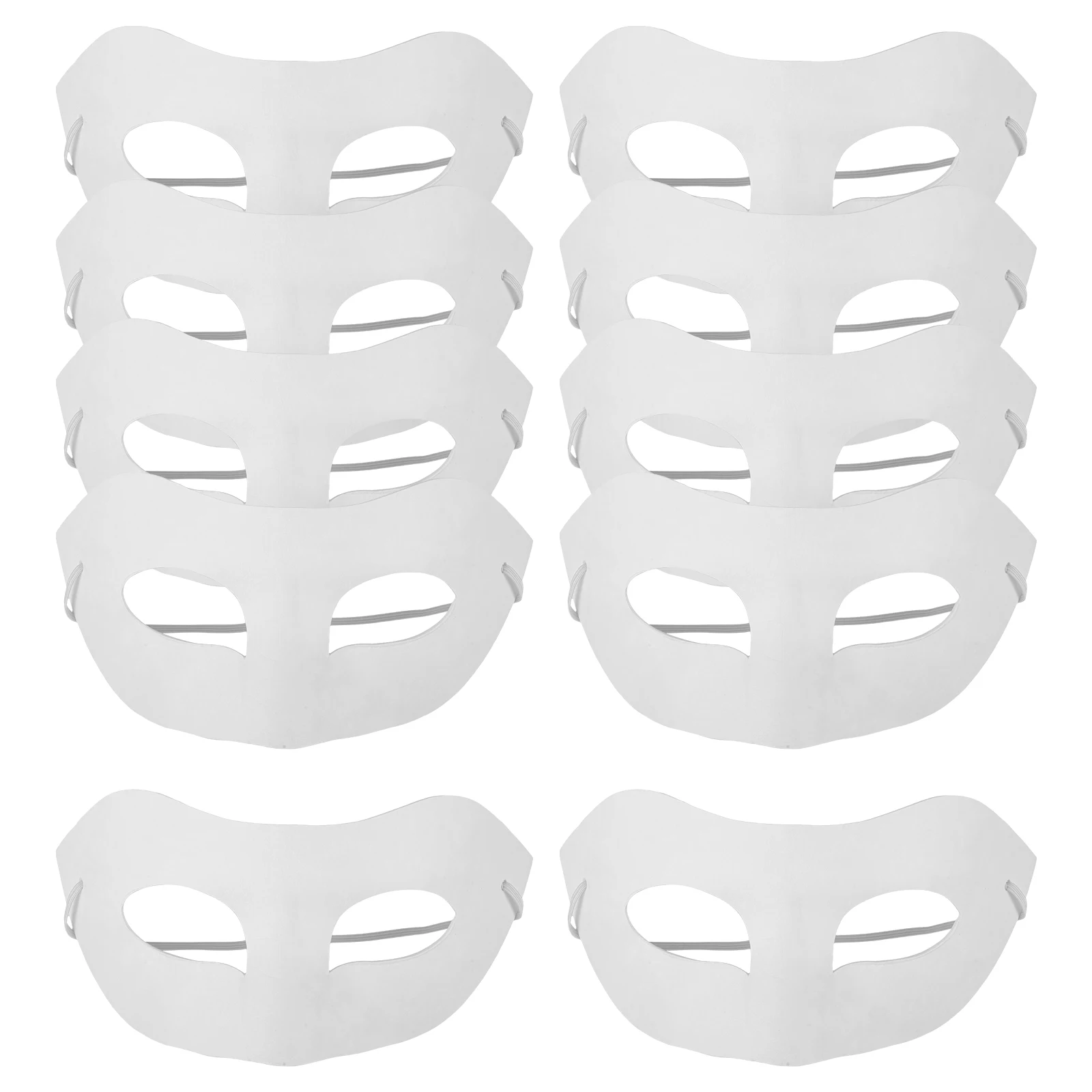 

10 Pcs Blank Mask Carnival Event Make Your Own White DIY Masks Paper for Crafts up Bridegroom