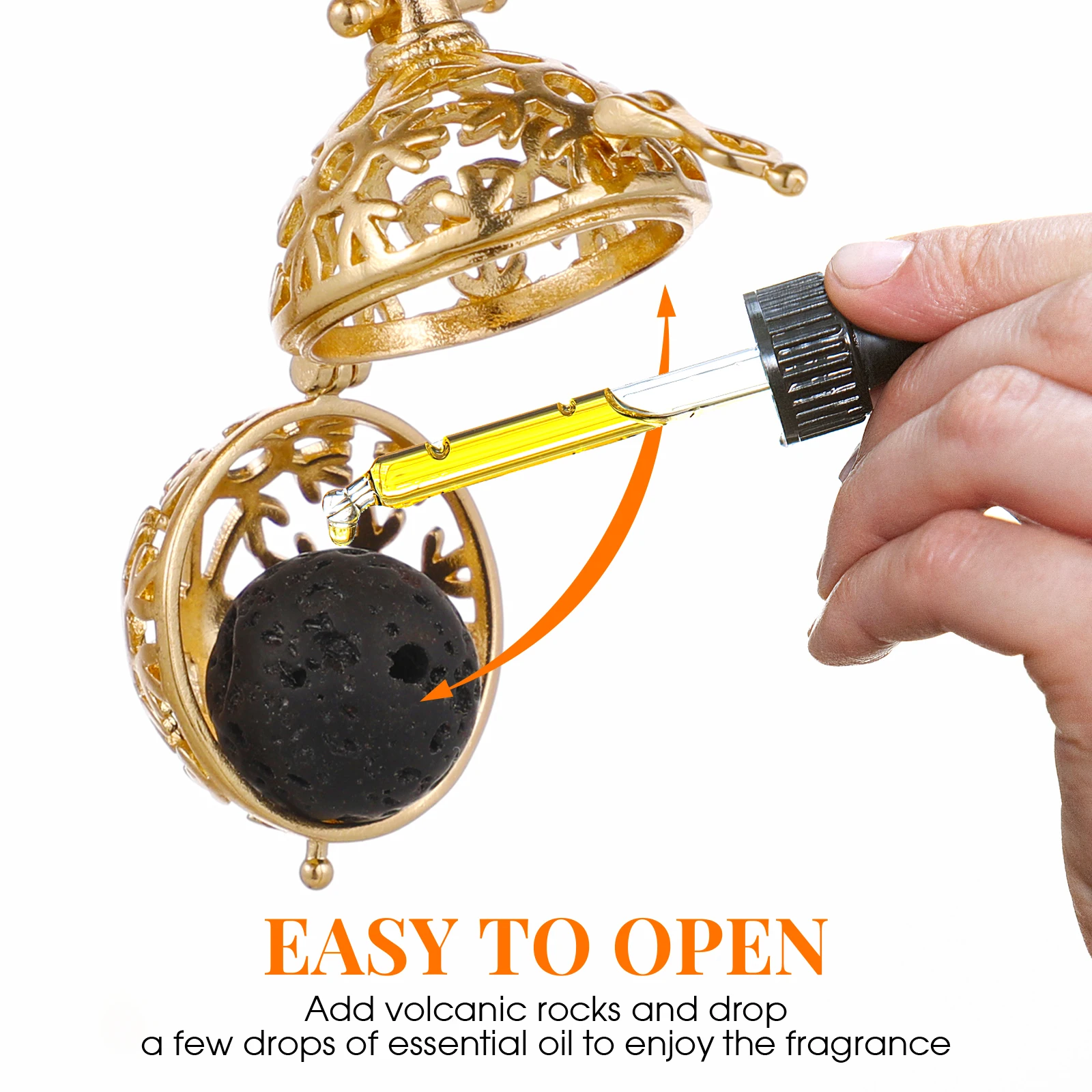 

2Pcs Adjustable Fragrance Necklace Set with Lava Stones Creative Aromatherapy Choker for Women Teens Noble Simple Design Lace