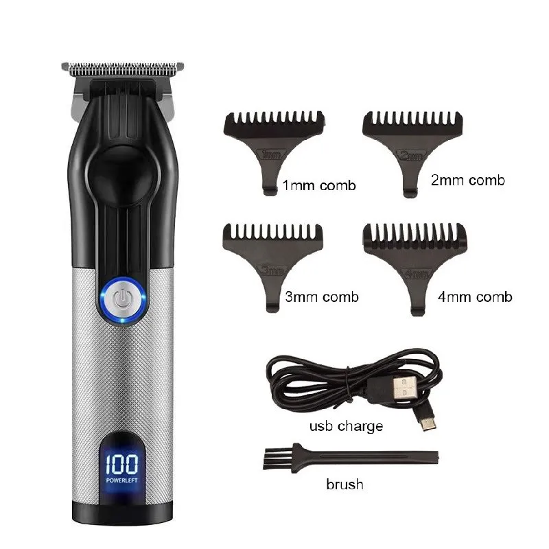 Professional Electric Hair Clipper For Men Barber Equipment Shaving Machine 1200 Mah Lithium Battery Bareheaded Trimmer Haircut