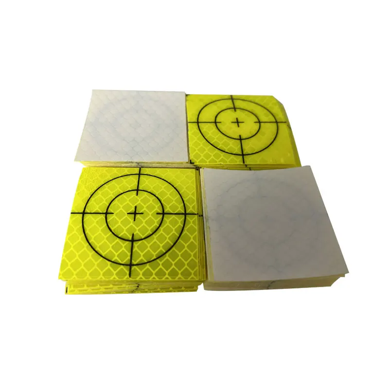 100pcs Size 60x60mm 20 30 40 50 mm Reflector Sheet For Total Station Survey Geography Fluorescent Green Sheet Reflective Sticker