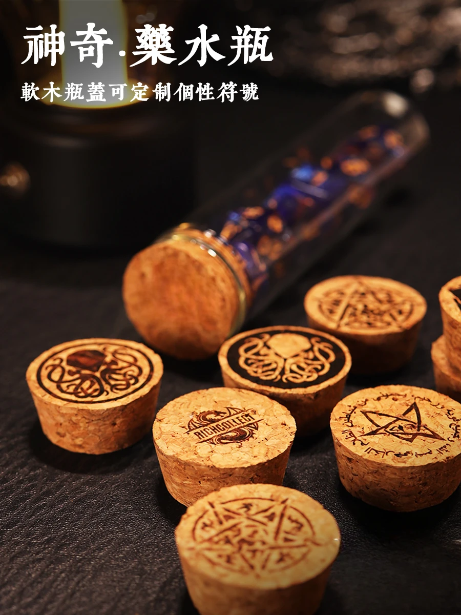 Board Game Running Group Dice Storage Wooden Plug Glass Test Tube Medicine Bottle