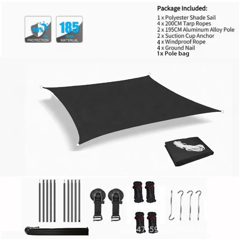 Waterproof Oxford Fabric Car Side Awning Outdoor Camping Sun Shade Sail Multi Color