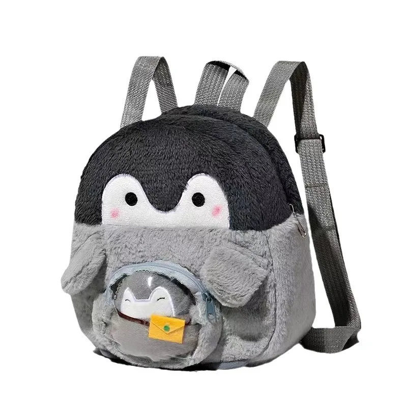 Penguin Cartoon Goth Harajuku Backpack Female Cute Jk Girl Ita Bag Doll Bag Pain Bag Action Figure Plush Mini Small School Bag
