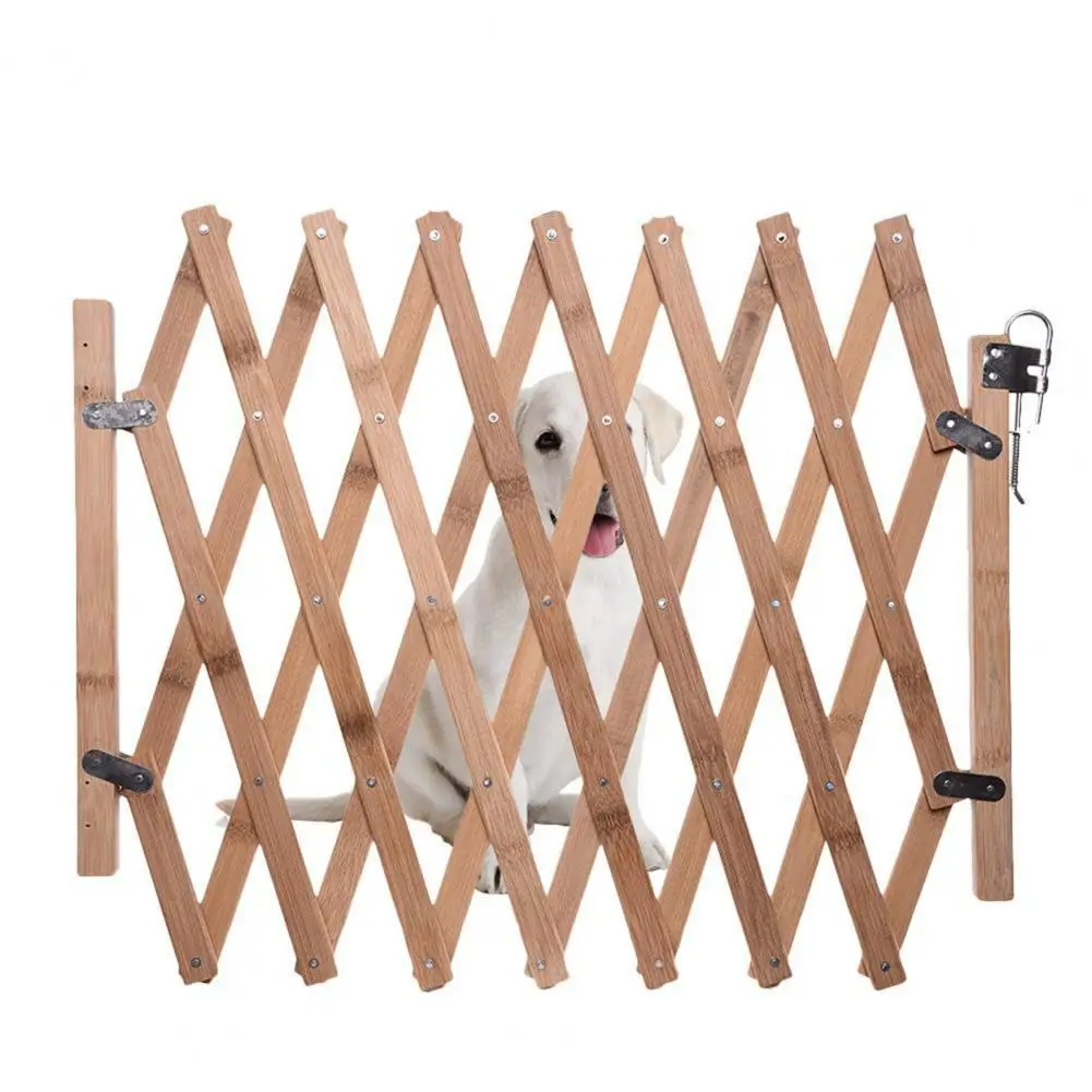 Safe Outdoor Wooden Fence Easy Installation Universal Expandable Pet Safety Separation Barrier for Indoors and Outdoors