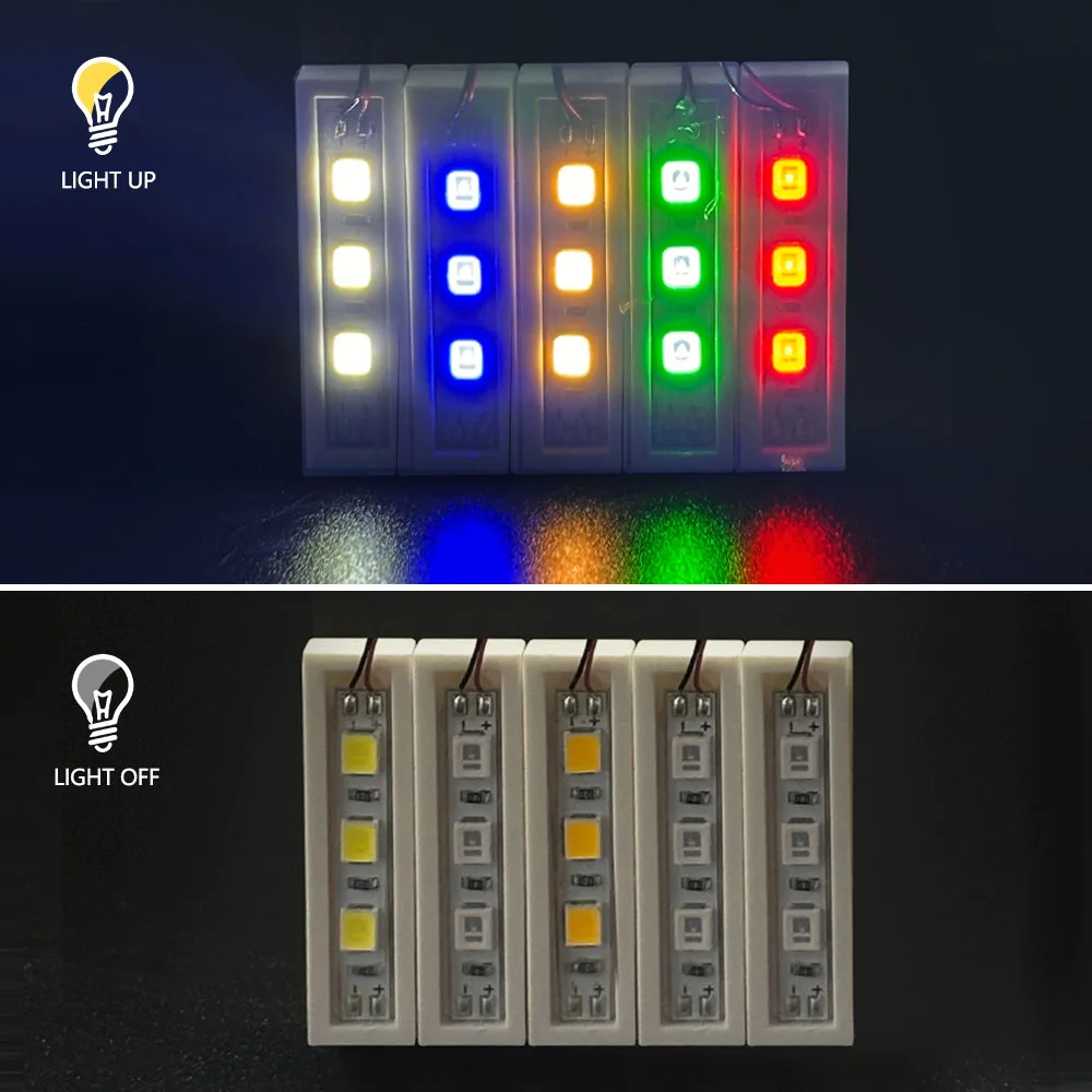 LYBMTWF 20 قطعة 1 × 4 طقم إضاءة LED DIY، طوب إضاءة LED، متوافق مع Lego Building Block 3710 (إصدار اللمس)