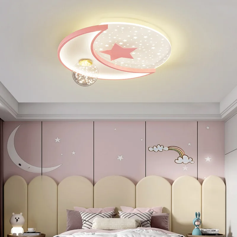 

Children's Room Ceiling Lamps LED Warm Romantic Starry Sky Nordic Princess Room Baby Room Boy Girl Bedroom Decor Ceiling Lights