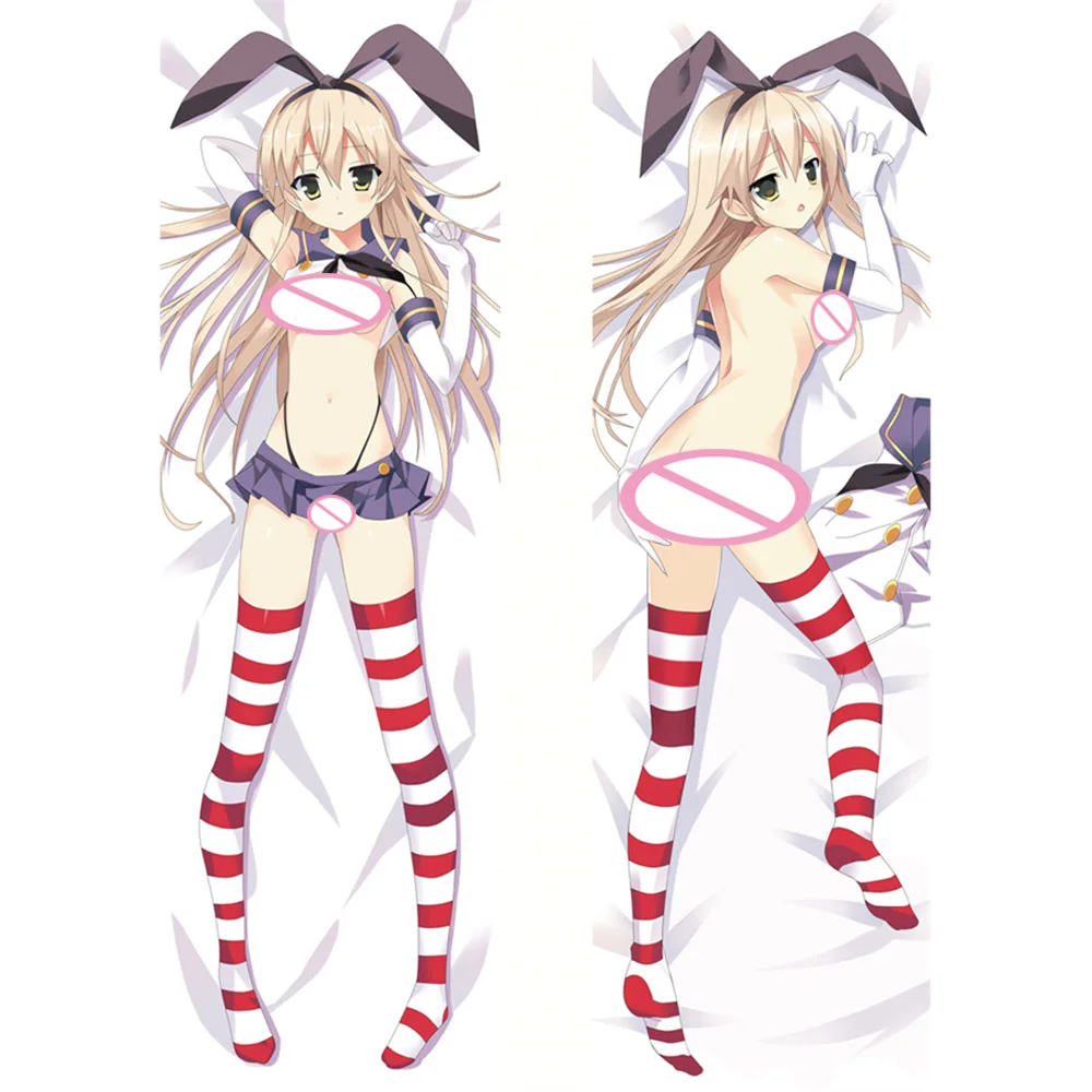 Anime Decor Pillow Case Kantai Collection Shimakaze Dakimakura Waifu Pillowcase 2-Side Print Hugging Body Cushion Cover Gift