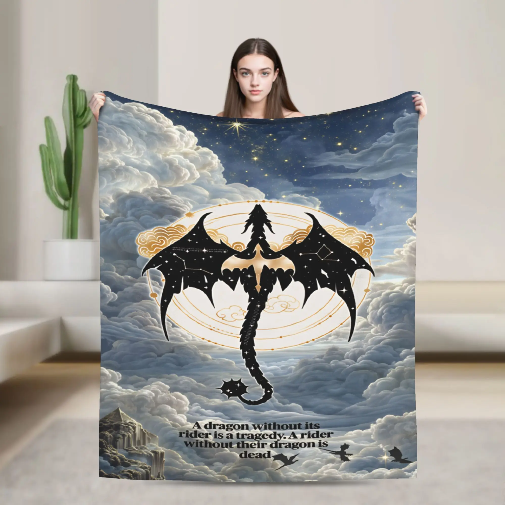 fourth wing  Flannel Blanket Winter  Soft Warm Throw Blanket for Boy Girl Outdoor Funny Bedspread Sofa Bed Cover