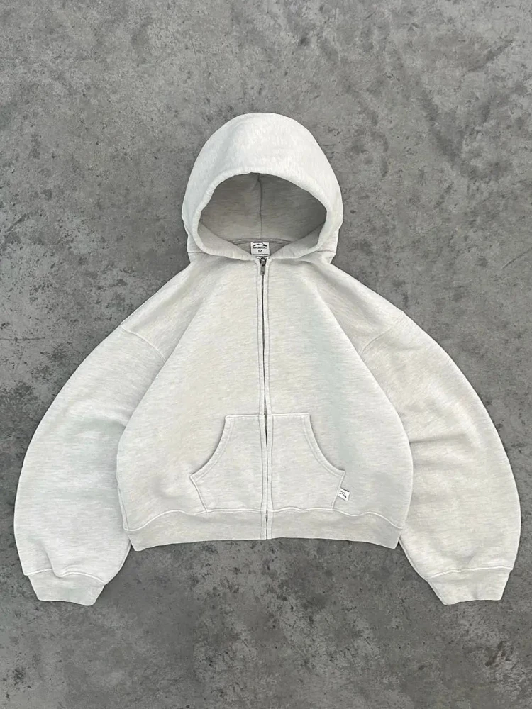 Deeptown Casual Vintage Hoodies Women Oversized Sports Hip Hop Hooded Sweatshirts Retro Loose Autumn Winter Pullovers Streetwear