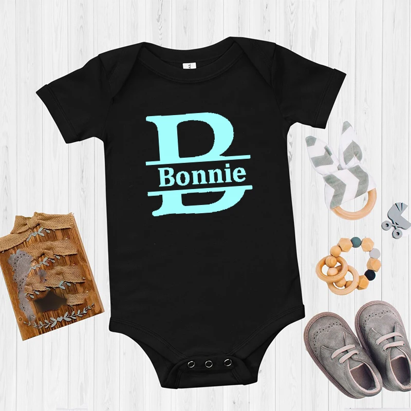 Personalised Name Baby Romper Baby Girl Name Jumpsuit Pregnancy Announcement Newborn Clothes Baby Shower Gift Outfits