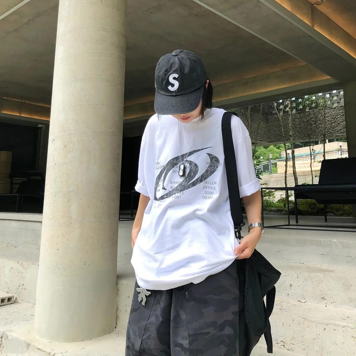 autismss-treasure-house-american-retro-loose-spiral-letter-short-sleeve-t-shirt-couple-matching-high-end-sensation-clothing