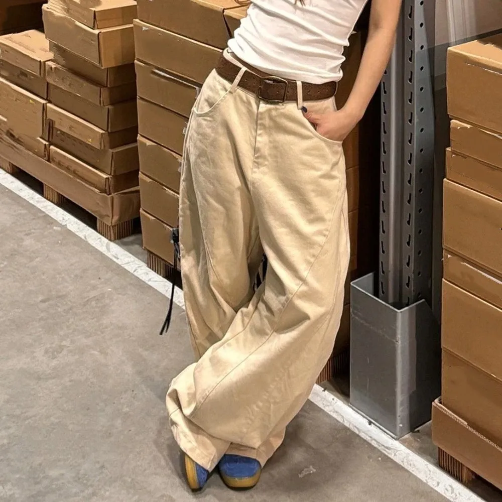 Soft High Waist Denim Jeans Baggy Wide Leg Star Jeans Women Y2k Retro Loose Casual Pants Lady