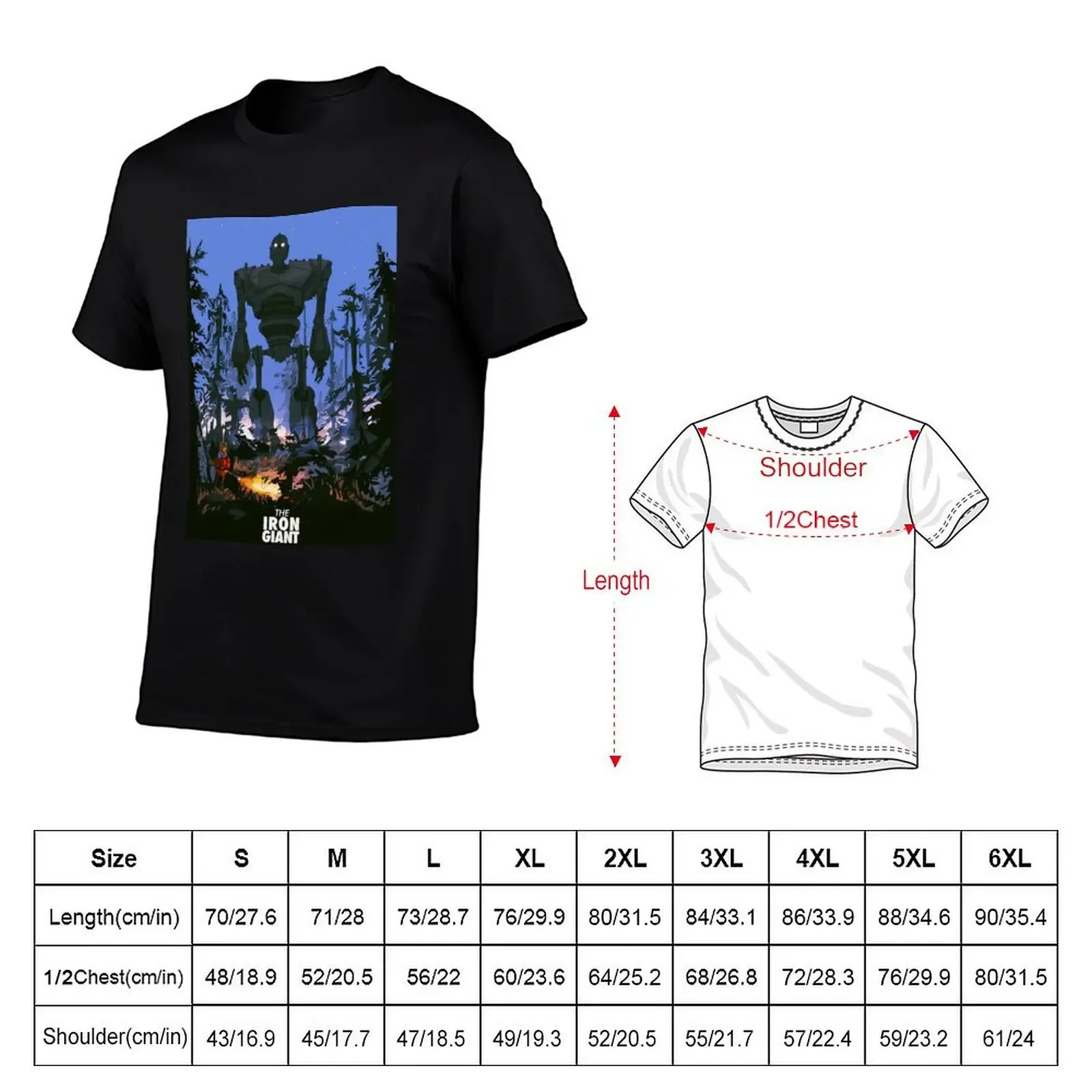 Hogarth - The Iron Giant T-Shirt summer clothes plus sizes vintage anime shirt heavyweight t shirts for men