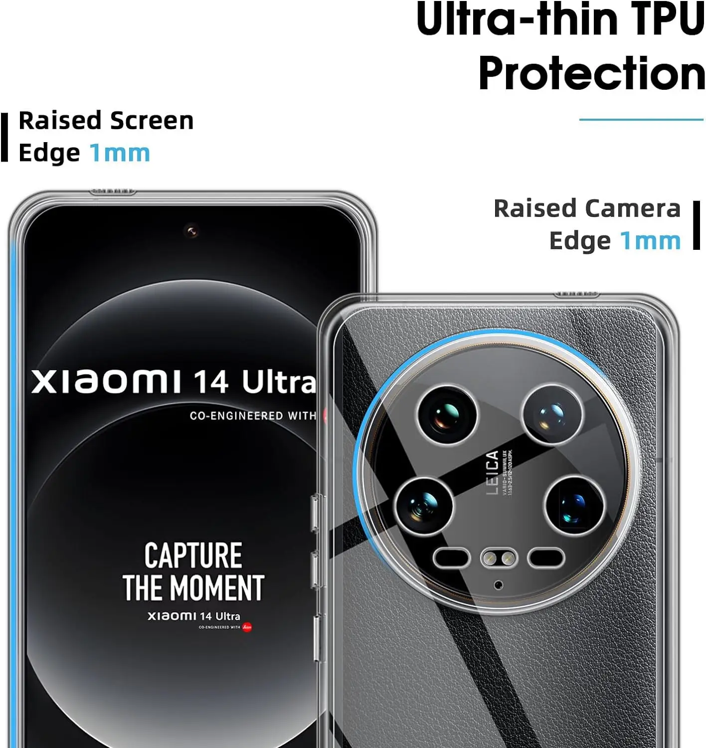 For Xiaomi 14 Ultra Case Shockproof Soft silicone TPU Back Cover For Xaiomi 14Ultra
