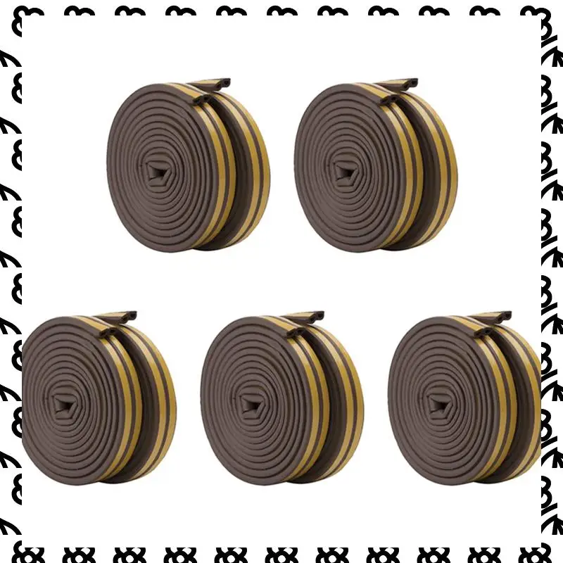 A07I 10 Roll EVA Seal Weather Strip Foam Tape D Type 10M Doors Windows Draught Excluder Anti-Collision Seal Strips