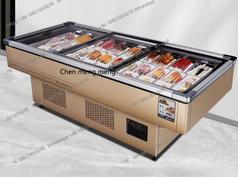 해산물 진열장 냉장 수평 냉동고 상업용 냉장고 스톨 스테인리스 신선 보관 캐비닛