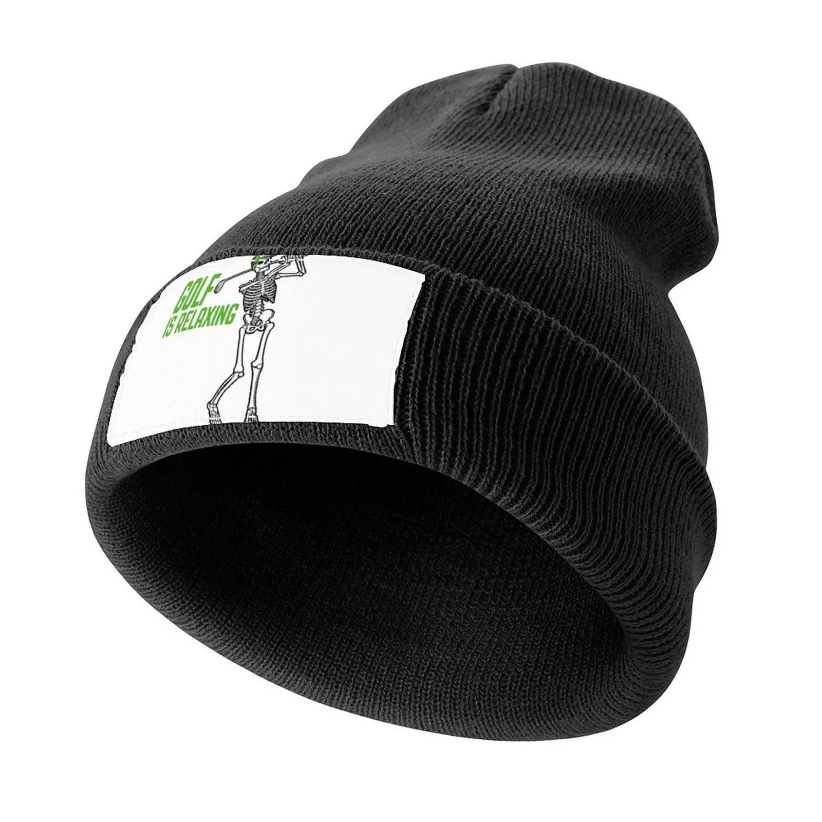 Golf Is Relaxing Funny Skeleton Golfer Humor Quote Knitted Cap Snapback Cap hard hat Ball Cap fishing hat For Women 2025 Men's