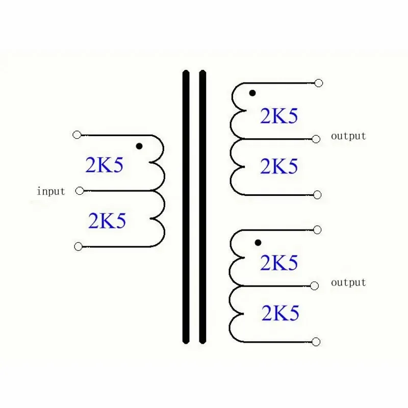 HiFi Audio Isolation Wide Frequency Response Amorphous Dual C 10K/2x10K Signal Transformer 40mA Current
