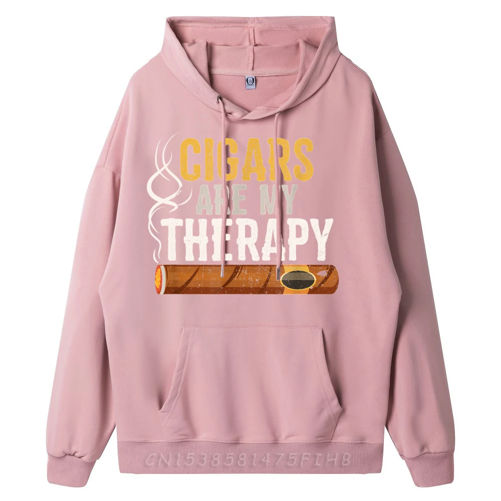 Crewneck Cigars Are My Therapy Funny Youth Hoodies Geek Long Sleeve Hoodies Discount Family Hoodies
