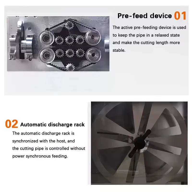 Fully Automatic Microcomputer Tube Cutting Machine High Speed Cutting Hose PVC Heat Shrink Sleeve Silicone PE Plastic Pipe