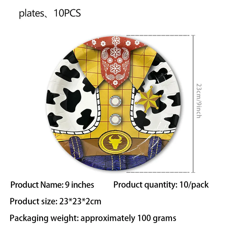 Toy Story Theme Disposable Party Supplies Tablecloth Plates Cups Napkins Cartoon Character Tableware Set For Birthday Parties
